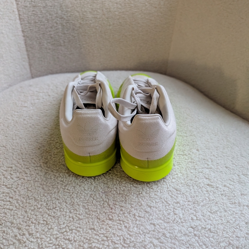 White and Neon Green Adidas x Ivy Park Sneakers - Picture 3 of 5